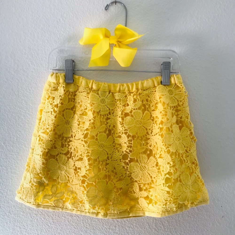 Girls Floral Peek Skirt